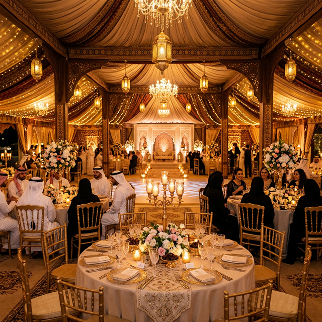 حفل زفاف فاخر في الدمام