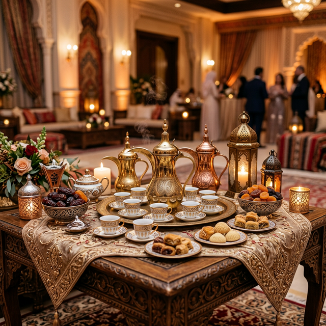 ضيافة عربية لمناسبة عائلية